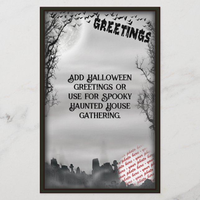 Halloween-Foto Briefpapier (Vorderseite)