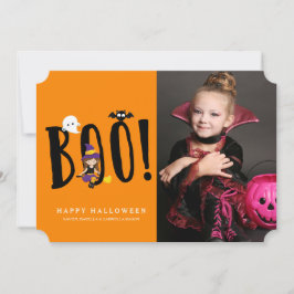 Halloween Foto-Karte von Boo & Friends Einladung