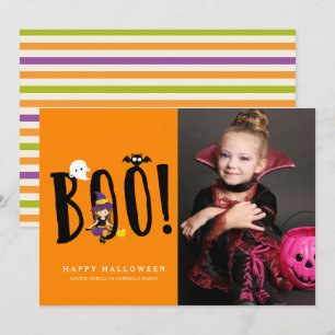 Halloween Foto-Karte von Boo & Friends Einladung
