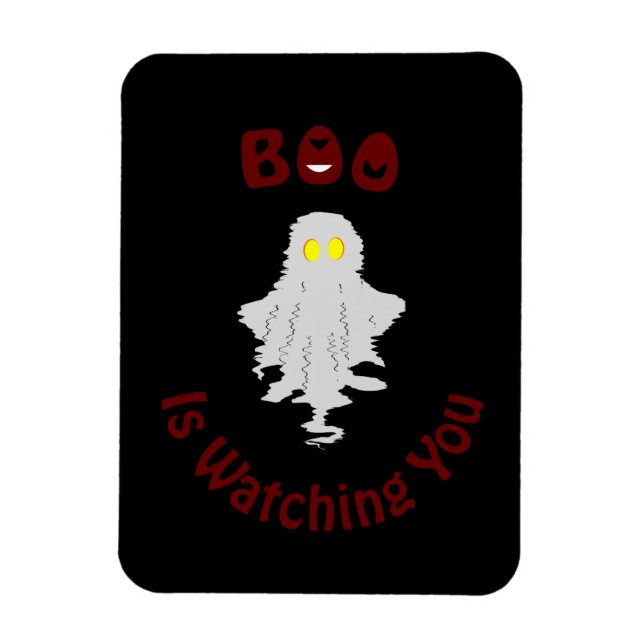 Halloween Foto Magnet | Boo beobachtet dich (Vertikal)