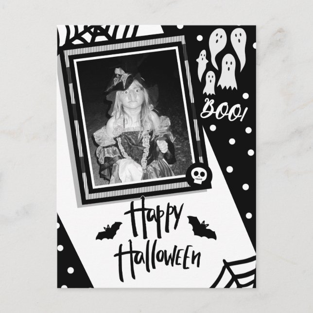 Halloween-Foto Postkarte (Vorderseite)