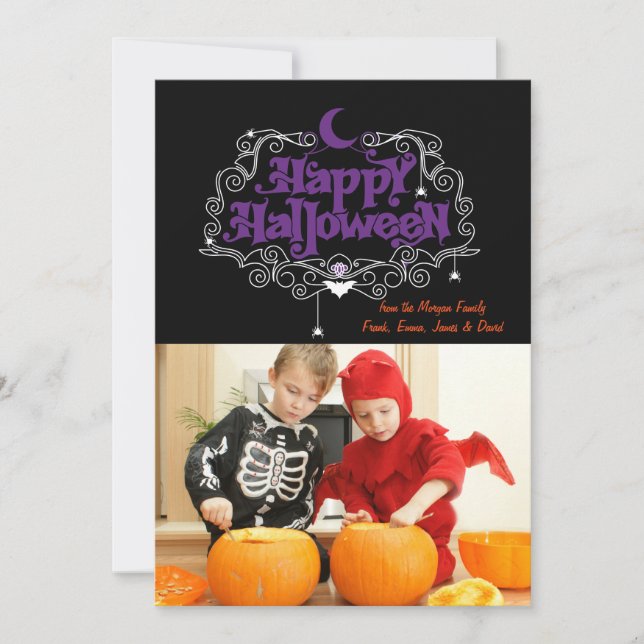 Halloween-Fotokarte Karte (Vorderseite)