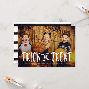 Halloween-Fotokarte Trick oder behandeln Karte