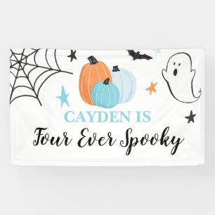 Halloween Four Ever Spooky Kürbisse 4. Geburtstag Banner