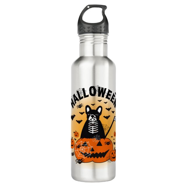 Halloween Franchie Edelstahlflasche (Vorderseite)