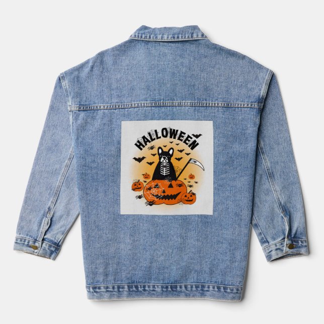 Halloween Franchie Jeansjacke (Rückseite)