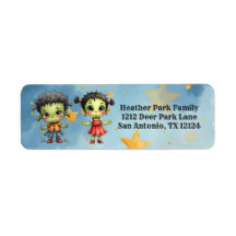 Halloween Frankenstein Junge und Mädchen