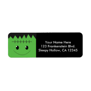 Halloween-Frankenstein-Kinderparty-Adressetiketten