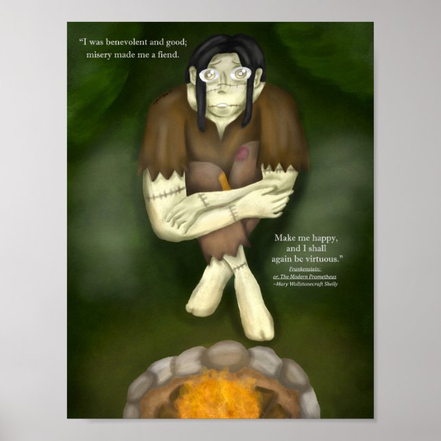 Halloween Frankenstein Kunstprint Poster (Vorne)
