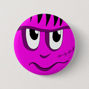 Halloween Frankenstein - rosa Button