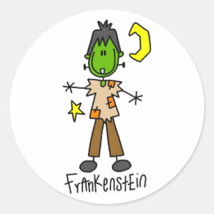Halloween Frankenstein Strichmännchen Sticker