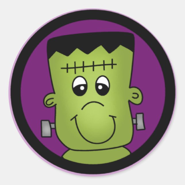 Halloween Frankie Tshirts und Geschenke Runder Aufkleber (Vorderseite)