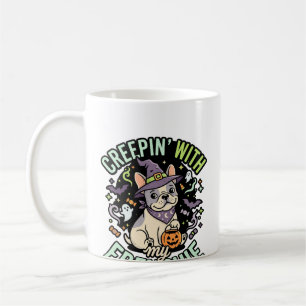 Halloween Französische Bulldogge Gruseliger Beglei Kaffeetasse