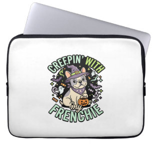 Halloween Französische Bulldogge Gruseliger Beglei Laptopschutzhülle