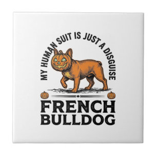 Halloween Französische Bulldogge Kürbiskostüm Shir Fliese