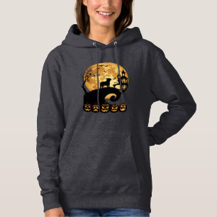 Halloween Französische Bulldogge Mond Gruselige Kü Hoodie