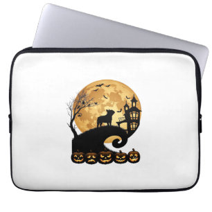 Halloween Französische Bulldogge Mond Gruselige Kü Laptopschutzhülle