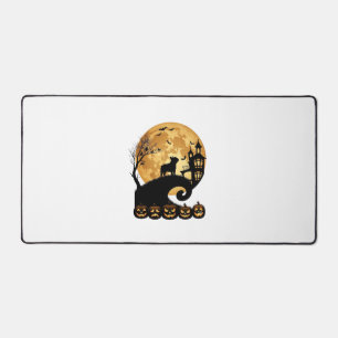 Halloween Französische Bulldogge Mond Gruselige Kü Schreibtischunterlage