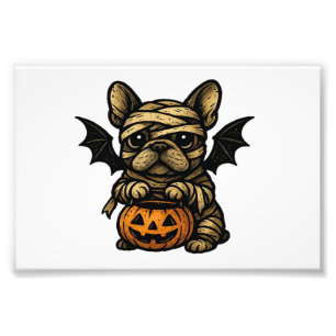 Halloween Französische Bulldogge � Süße gruselige  Fotodruck