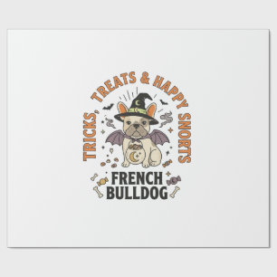 Halloween Französische Bulldogge Trickster Geschenkpapier
