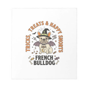 Halloween Französische Bulldogge Trickster Notizblock