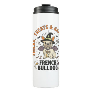 Halloween Französische Bulldogge Trickster Thermosbecher