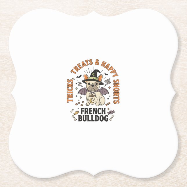 Halloween Französische Bulldogge Trickster Untersetzer (Vorderseite)