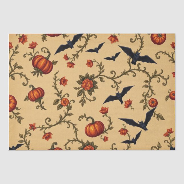 Halloween-Französisches Muster Seidenpapier (Vorderseite)