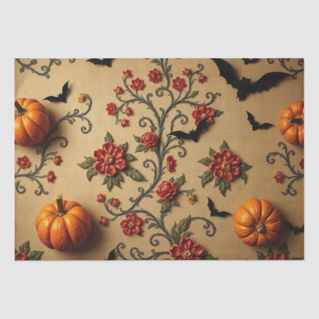 Halloween-Französisches Muster Seidenpapier (Vorderseite)