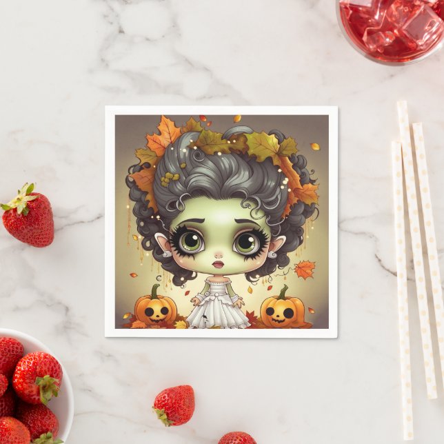 Halloween Frau Frankenstein Serviette (Beispiel)