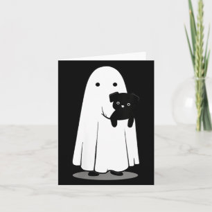 Halloween Frauen Schwarzer Hund Und Geister Hunde Karte