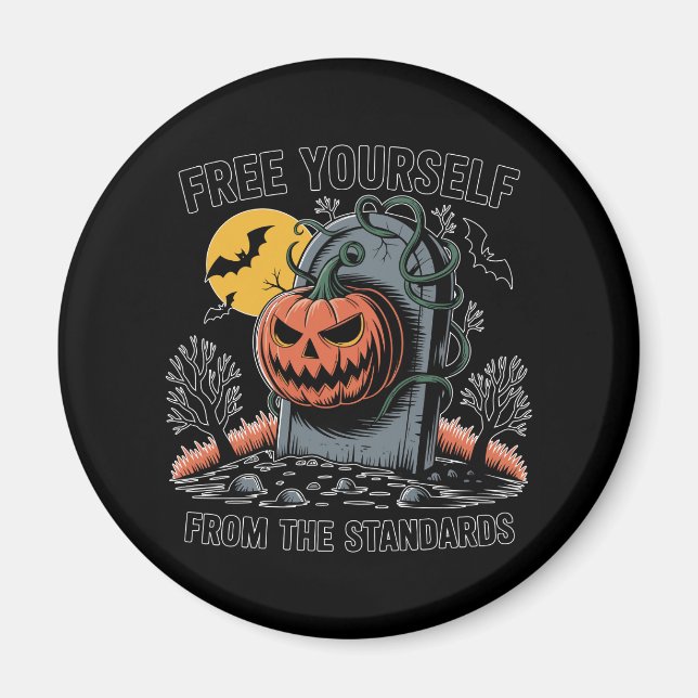 Halloween frei von Standards.jpg Magnet (Vorne)