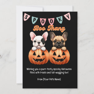 Halloween French Bulldog Gruß Feiertagskarte