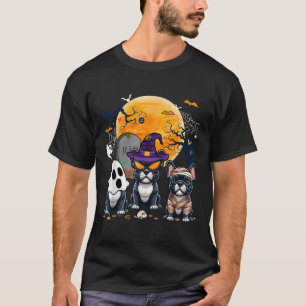 Halloween French Bulldogs Cosplay Hexe Ghost Mumm T-Shirt