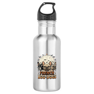 Halloween Frenchie Boo Hunde Lustig Vintage_1 Edelstahlflasche