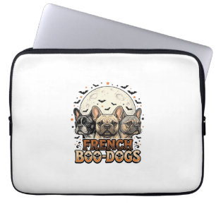 Halloween Frenchie Boo Hunde Lustig Vintage_1 Laptopschutzhülle