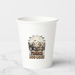 Halloween Frenchie Boo Hunde Lustig Vintage_1 Pappbecher