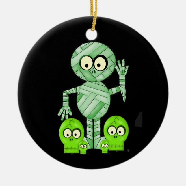Halloween-Freundverzierung Keramik Ornament (Vorne)