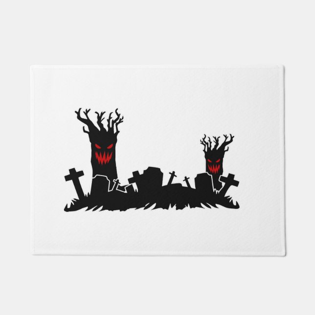 Halloween-Friedhof Fußmatte (Vorderseite)
