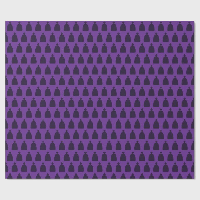 Halloween-Friedhof Geschenkpapier (Flach)