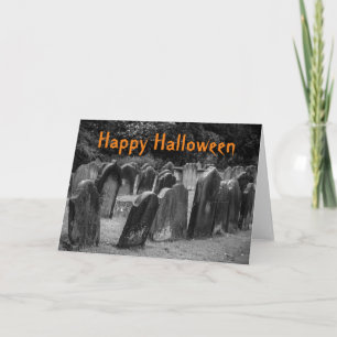 Halloween-Friedhof-Grabsteine anpassbar Karte