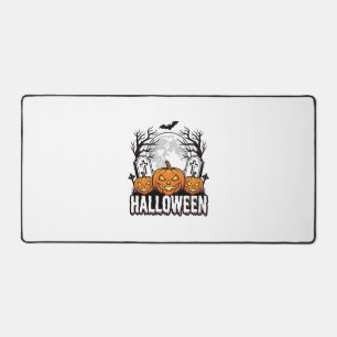 Halloween-Friedhof-Kürbis-vintage Gravur-Desi Schreibtischunterlage