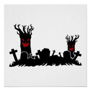 Halloween-Friedhof Poster