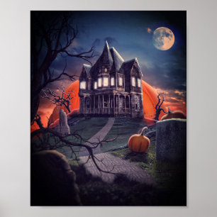 Halloween-Friedhof Poster