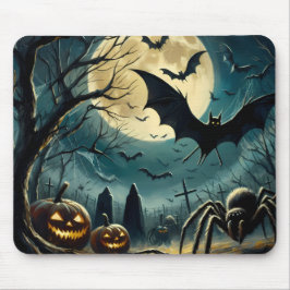 Halloween-Friedhof-Szene-Mauspad Mousepad