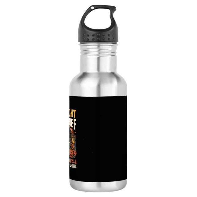 Halloween-Friedhofs-Schabernack Edelstahlflasche (Vorderseite)