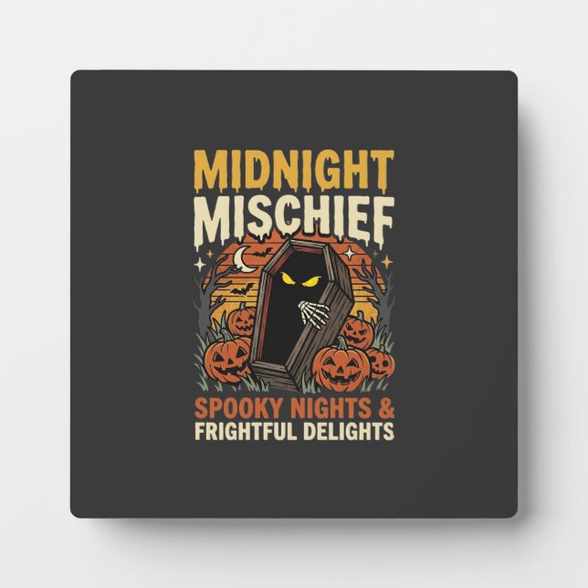 Halloween-Friedhofs-Schabernack Fotoplatte (Vorderseite)