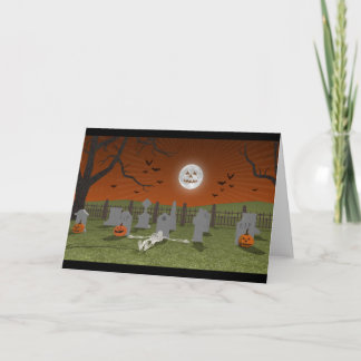 Halloween: Friedhofs-Szene: Karte