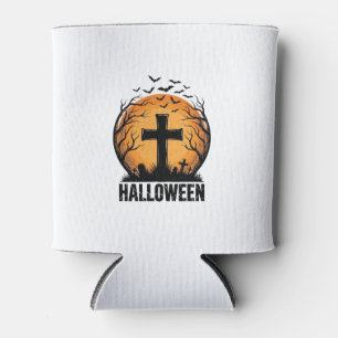 Halloween-Friedhofsfledermäuse Vintage-Mond-Shirt- Dosenkühler