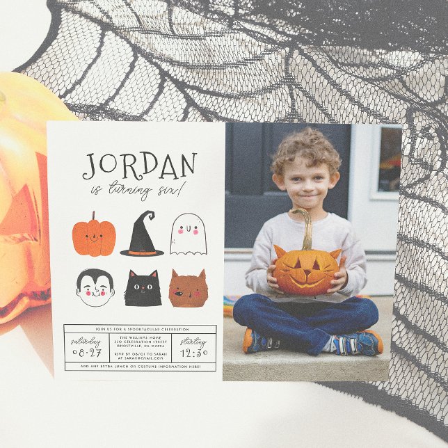 Halloween Friends Modern Boy Birthday Foto (Von Creator hochgeladen)